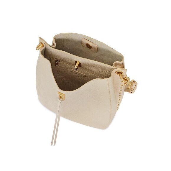 Rebecca Minkoff Darren pebbled leather large adjustable shoulder bag - Stone - Picture 2 of 12